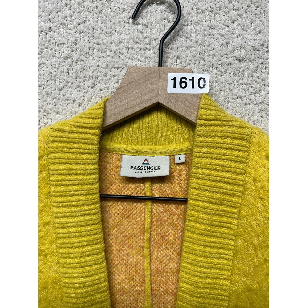 Passenger Made to Roam Landscape Open Front Cardigan Sweater Wool Blend Large - Picture 5 of 12